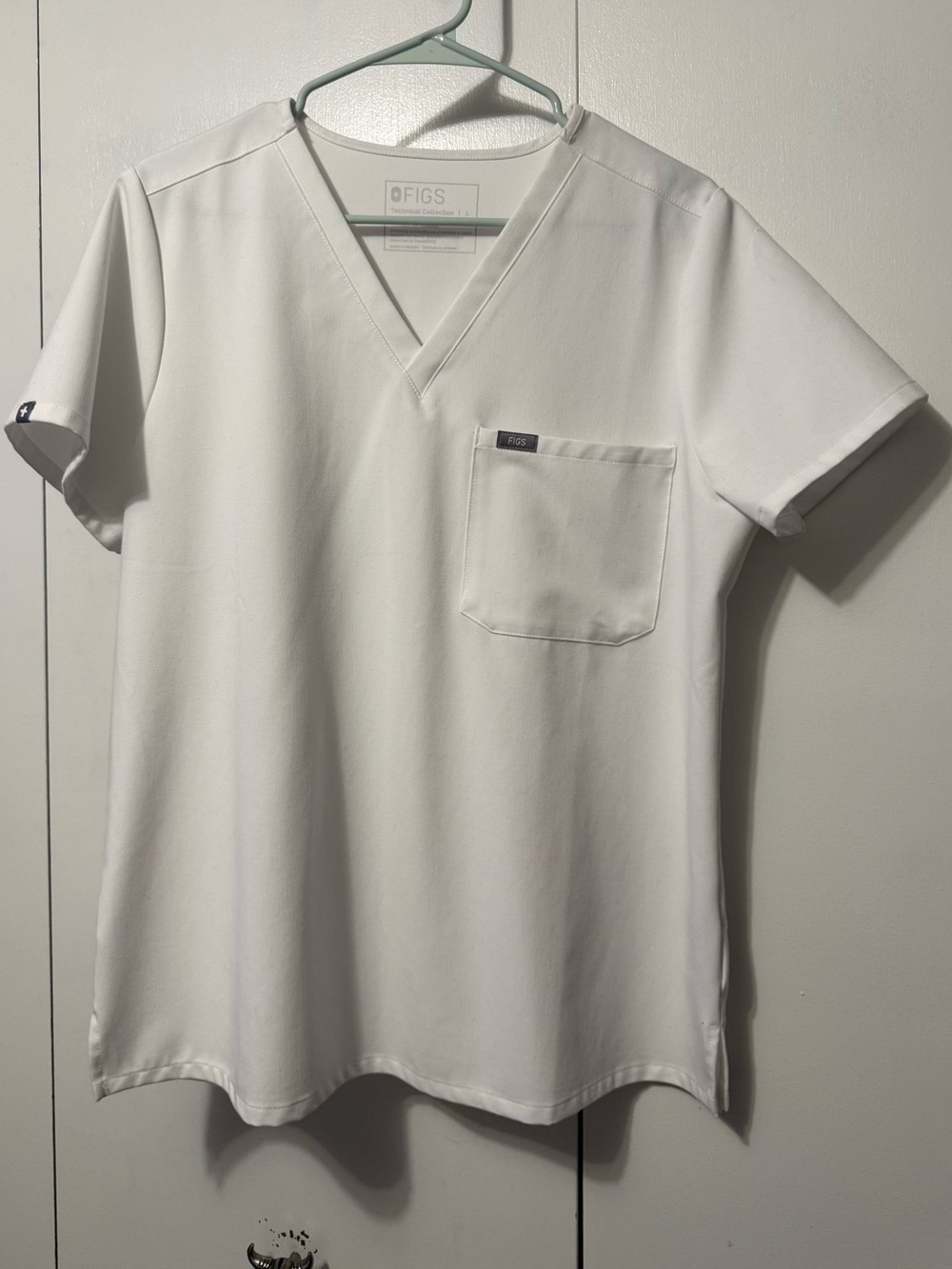 Figs Optic White Catrina Scrub Top